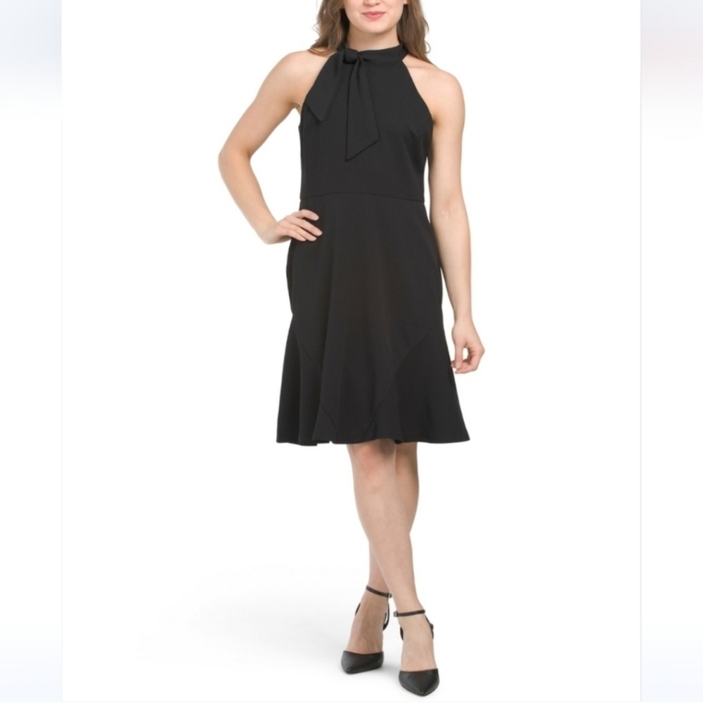 Maggy London Women's Stretch Crepe Halter Neck Dress